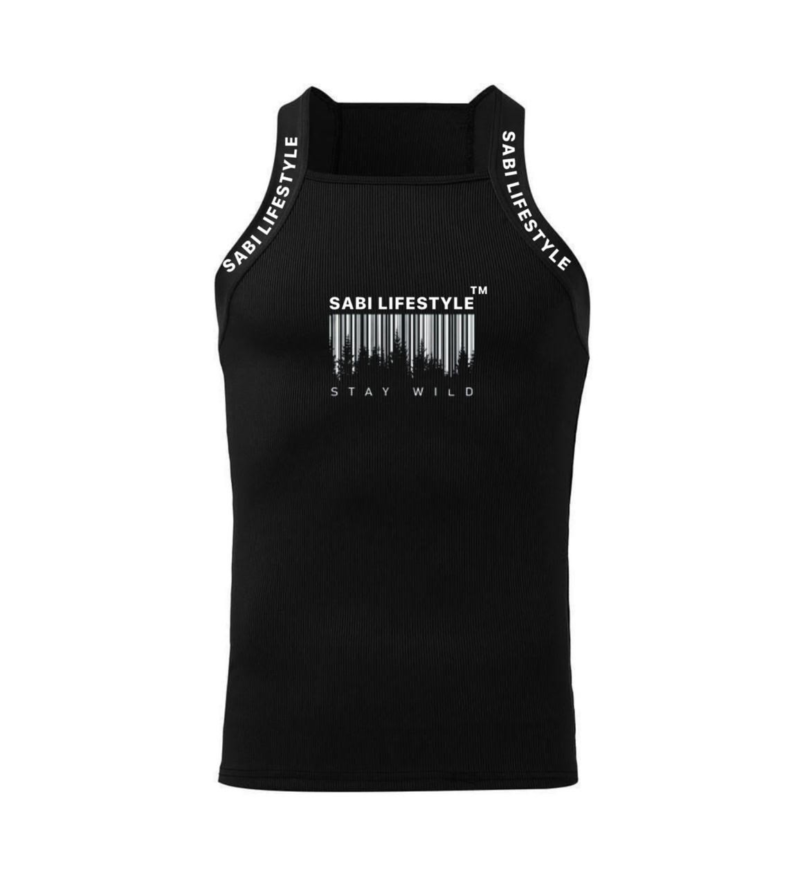 Square Collar Tank Tops Summer Male Bodybuilding Casual Sleeveles